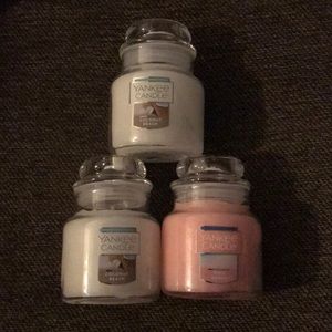 SOLD NOT AVAILABLE 3 Yankees candles